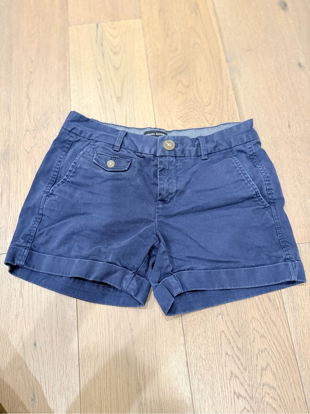 Banana Republic Navy Cotton Bermuda Shorts